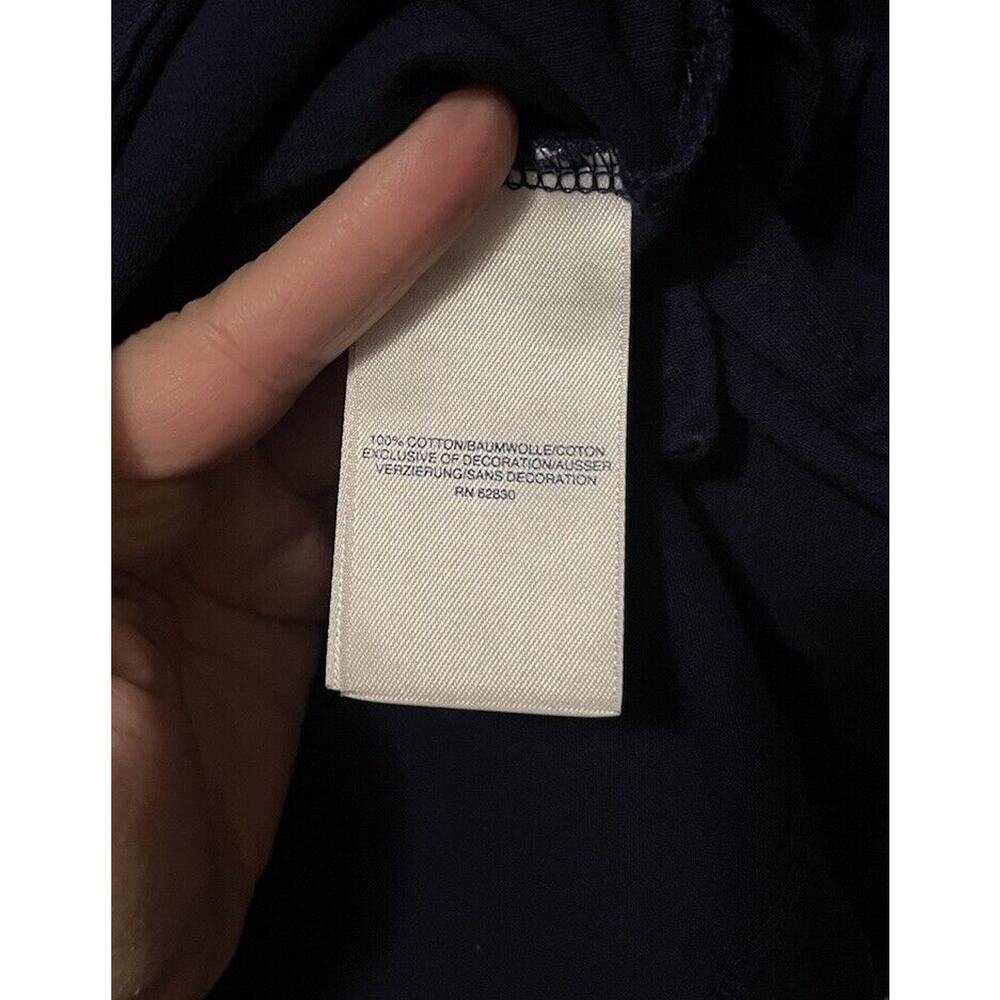Lands End Shift Dress Women's Medium Blue White Embroidered V-Neckline Pockets - Picture 7 of 9